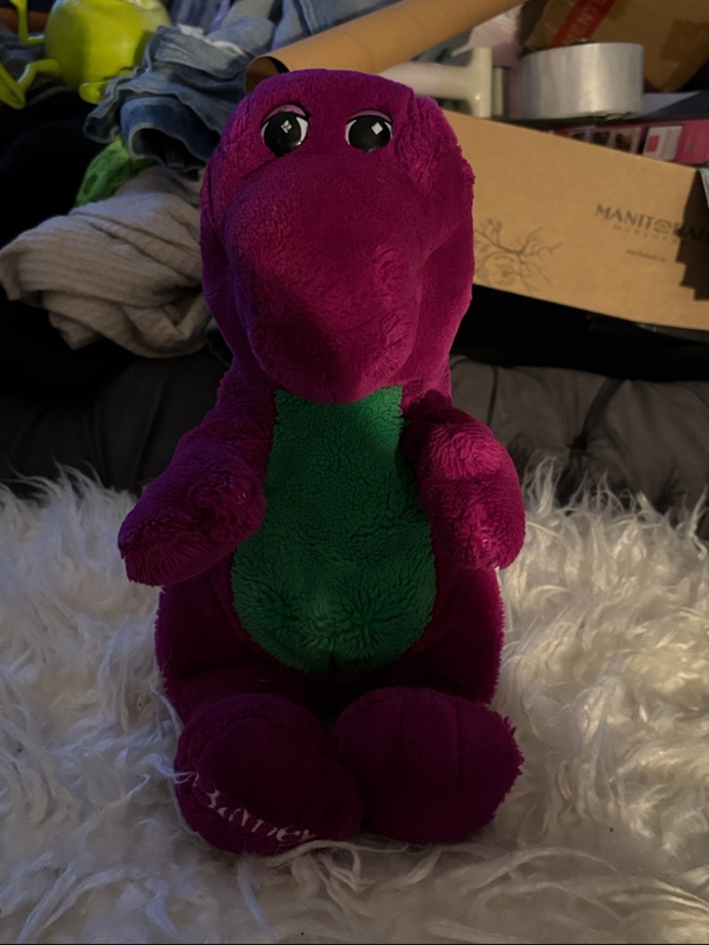 Vintage Plush Barney Stuffed Animal - Kids Toy
